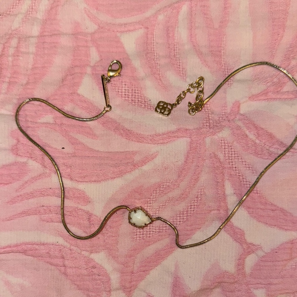 Gold & White Kendra Scott Necklace